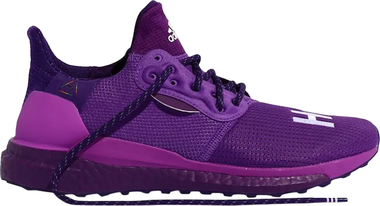 Adidas Pharrell x Solar Hu Glide 'Active Purple' Sneakers, Purple