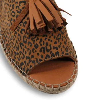 Bueno Keilor Metis Scissors 21WJ0311 Leopard Espadrilles Leather Shoes