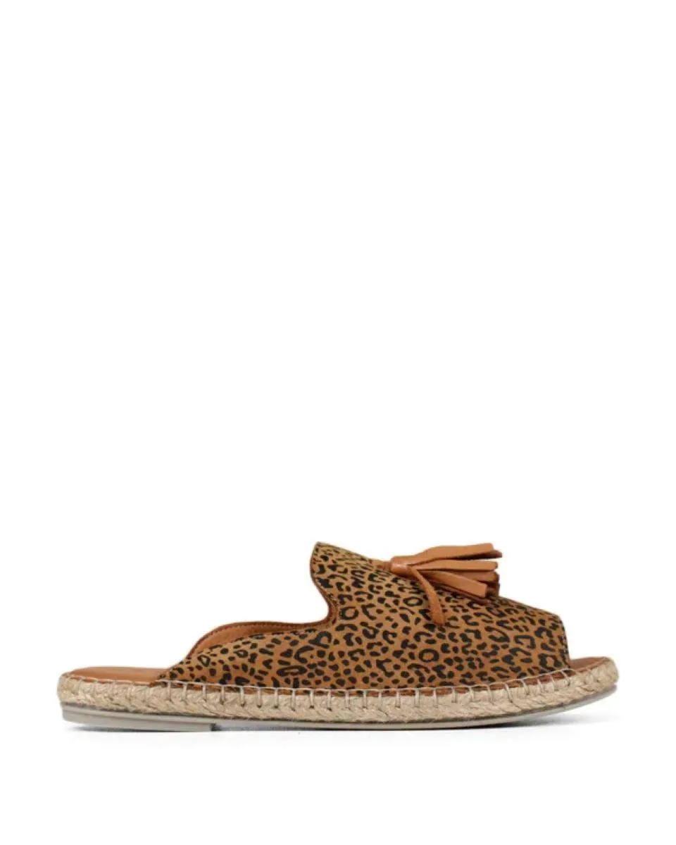 Bueno Keilor Metis Scissors 21WJ0311 Leopard Espadrilles Leather Shoes