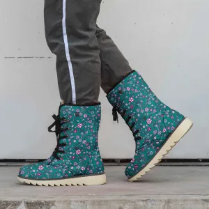 Burgundy Bloom Polar Winter Boots