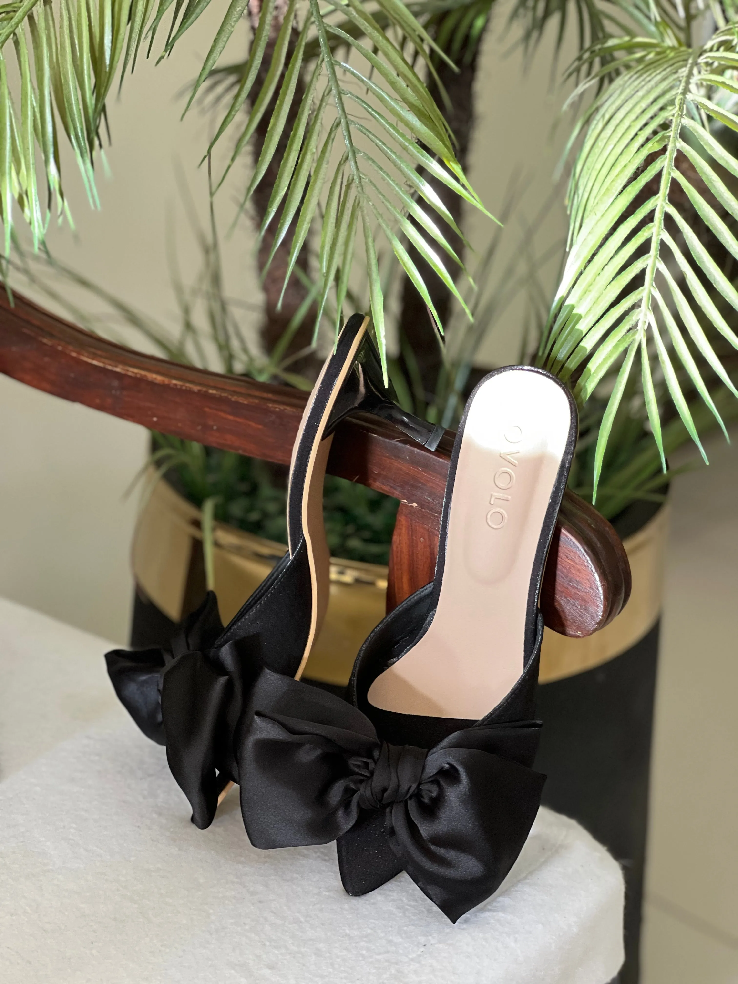 Hannah Bow Heels - Black