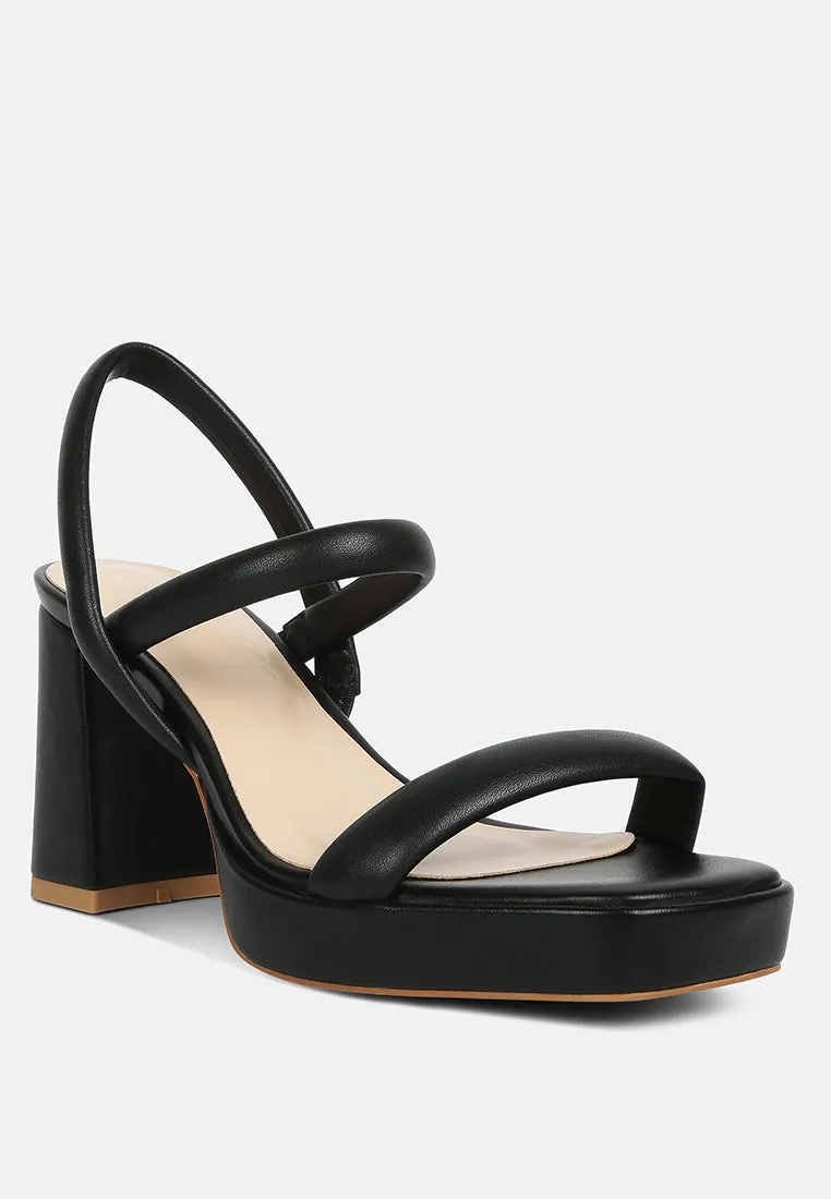 JOSLYN Slingback Block Heel Sandals in Black