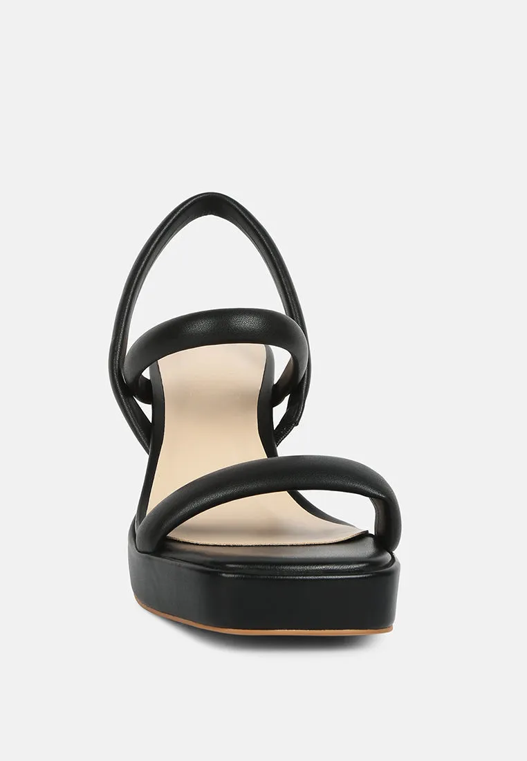 JOSLYN Slingback Block Heel Sandals in Black