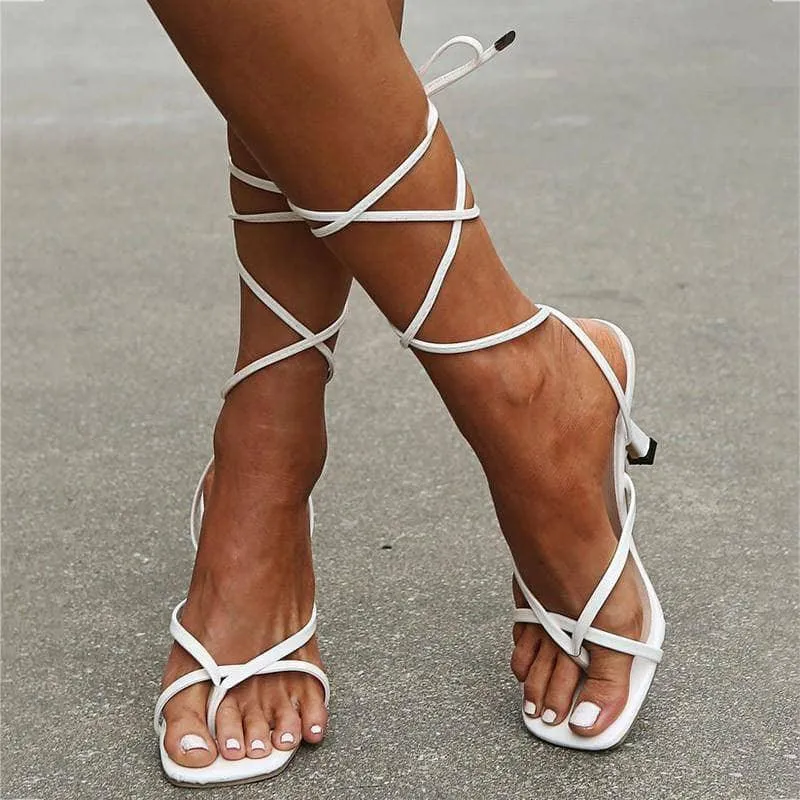 Kalina Lace Up Heels