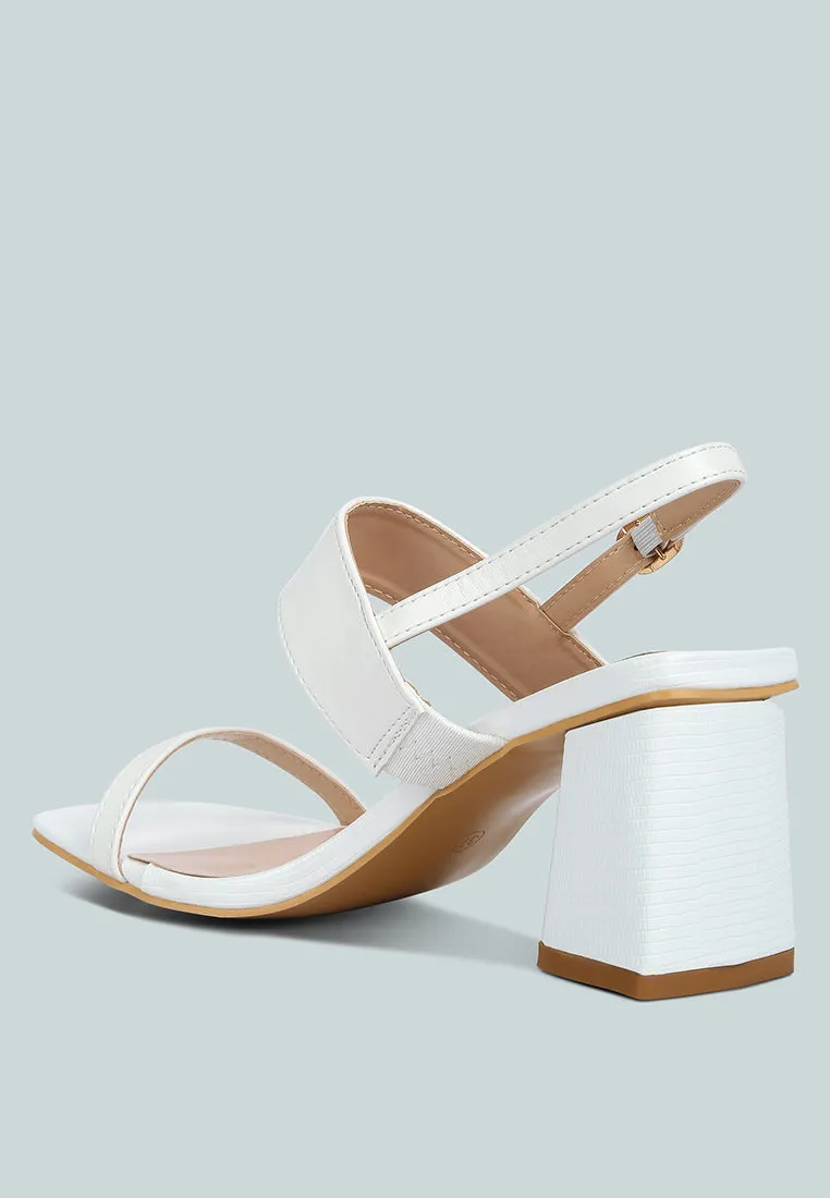 Kirk Elasticated Gussets Block Heel Sandals