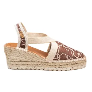 plain Cotton Blend Wedge Espadrille for Women - Terra-TA