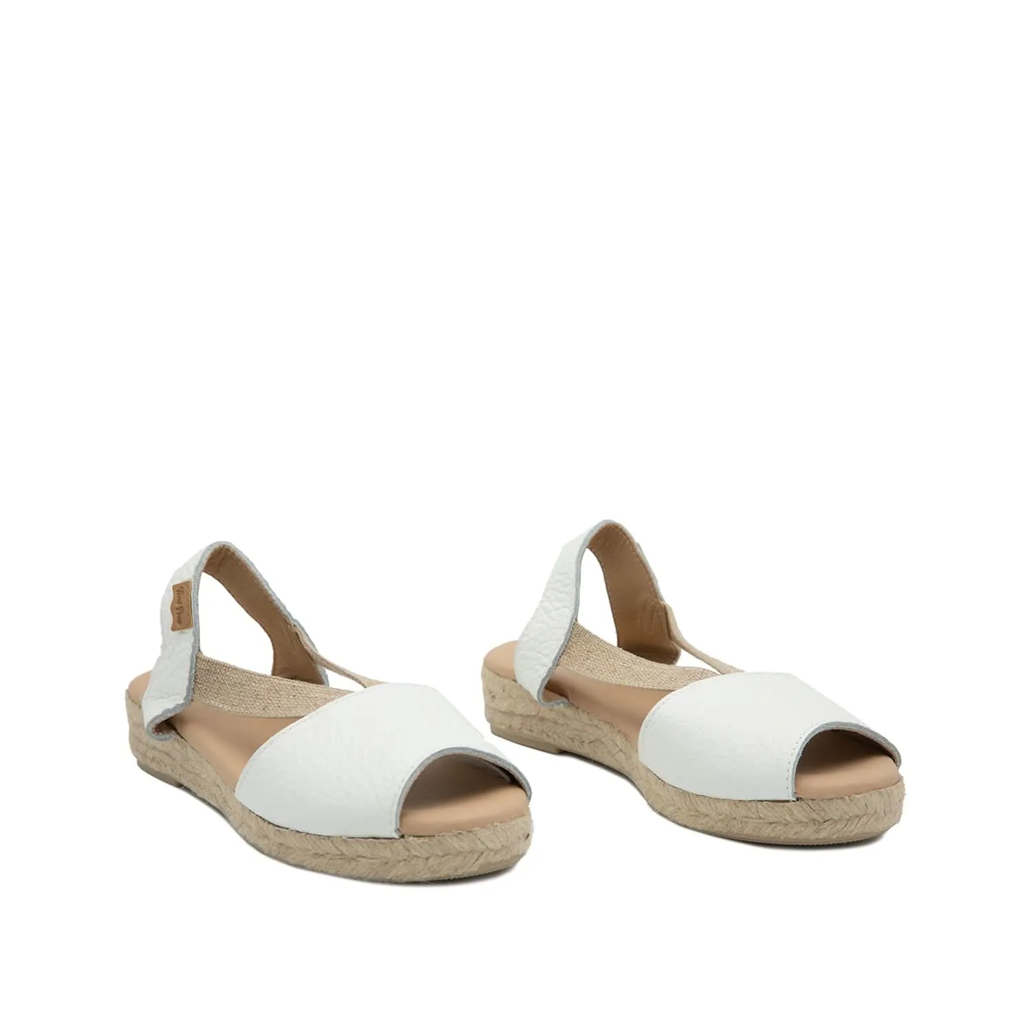 Plain Leather Wedge Espadrille for Women - Nuvol