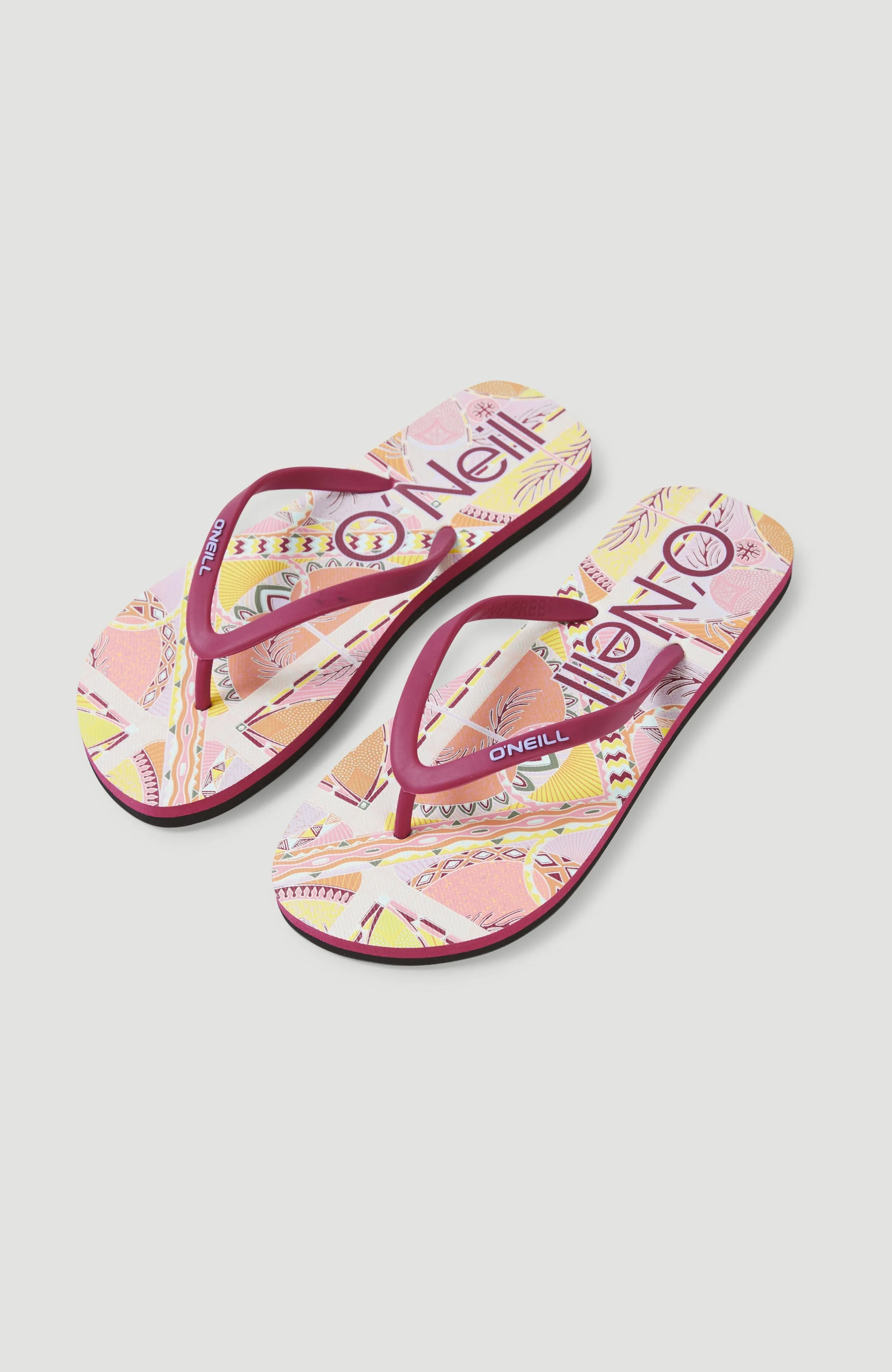 Profile Graphic Sandals | Yellow Scarf Print