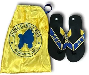 Sigma Gamma Rho Sorority Ladies Thong-Style Flip Flop Sandals (12)