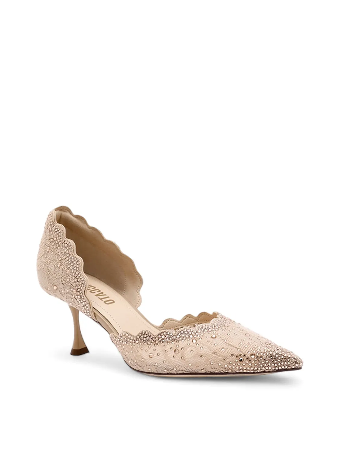 Sparkles Pointed Laces D'orsay Heels