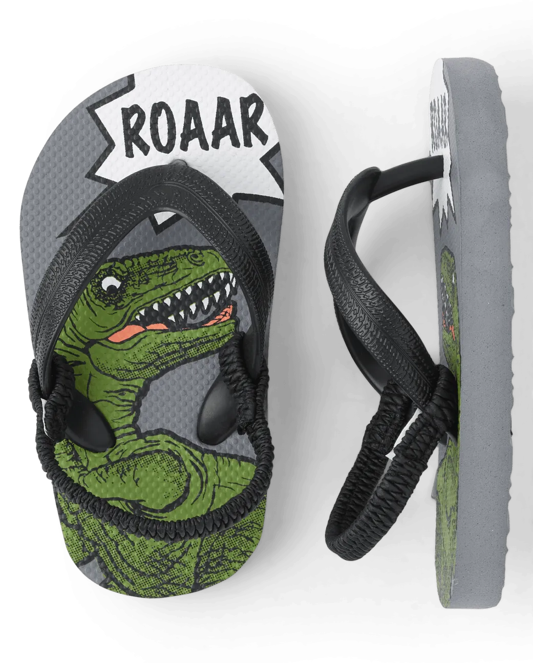 Toddler Boys Dino Flip Flops