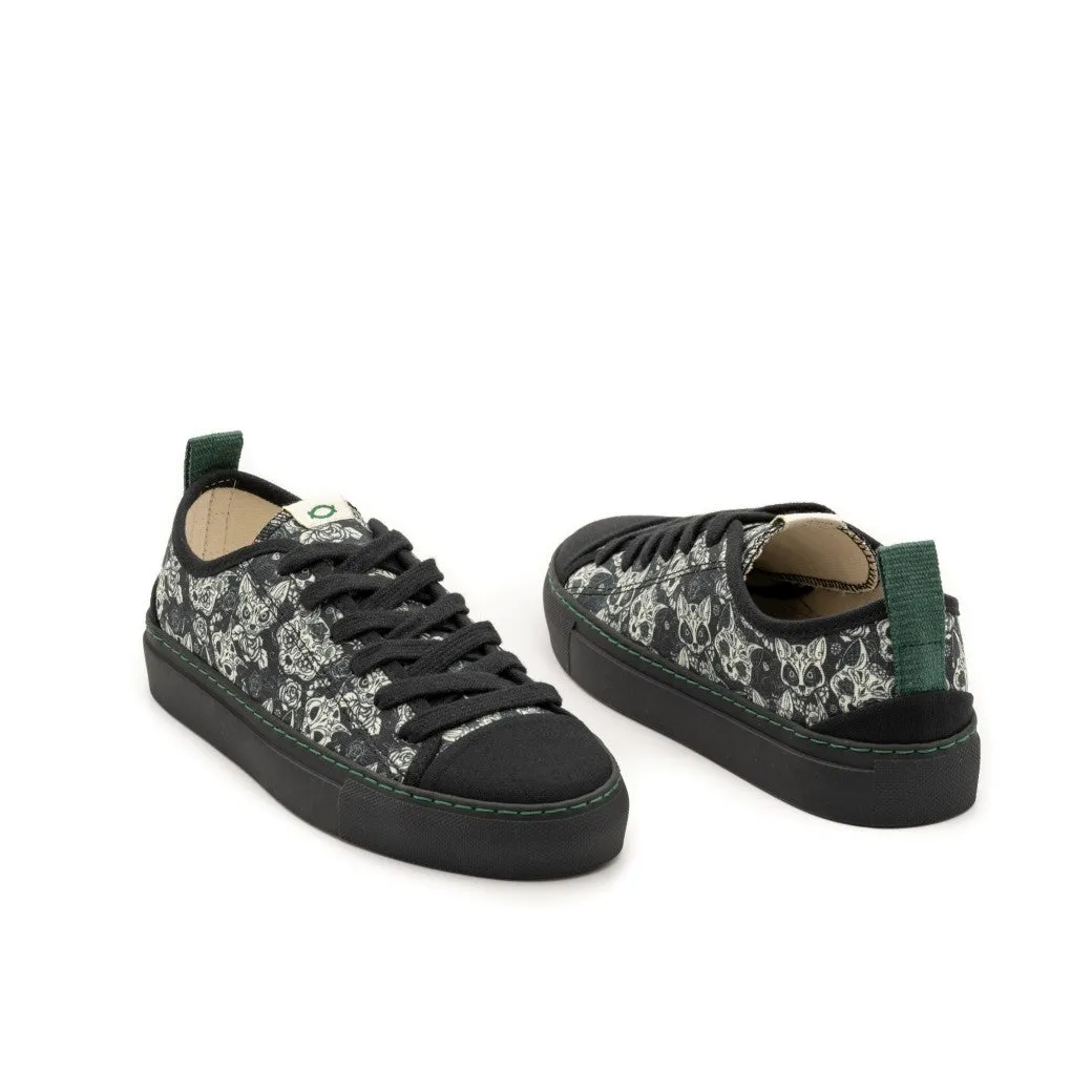 Vegan sneaker kittens black MOB002